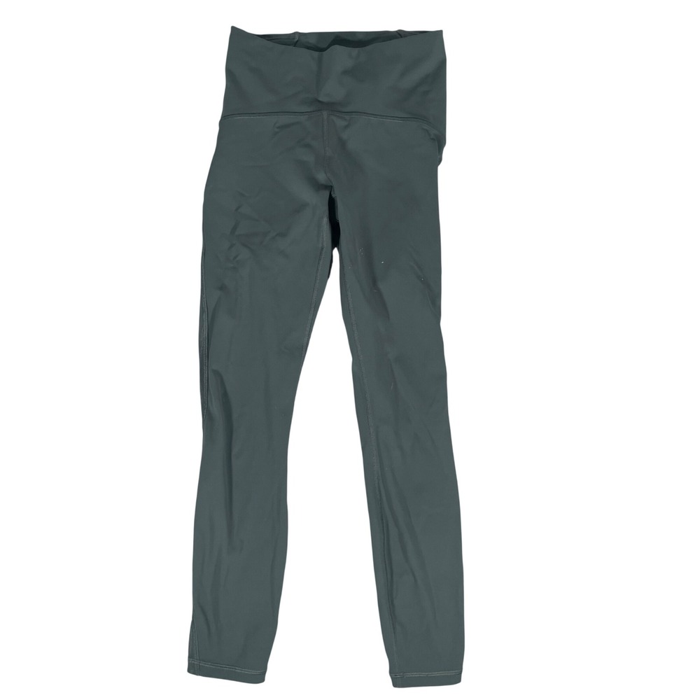 Lululemon High Rise Leggings Size 4 Green Teal Full Length Activewear Yoga Pants